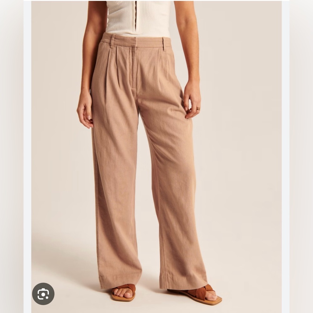 NWT Abercrombie Linen Blend Wide Leg pants